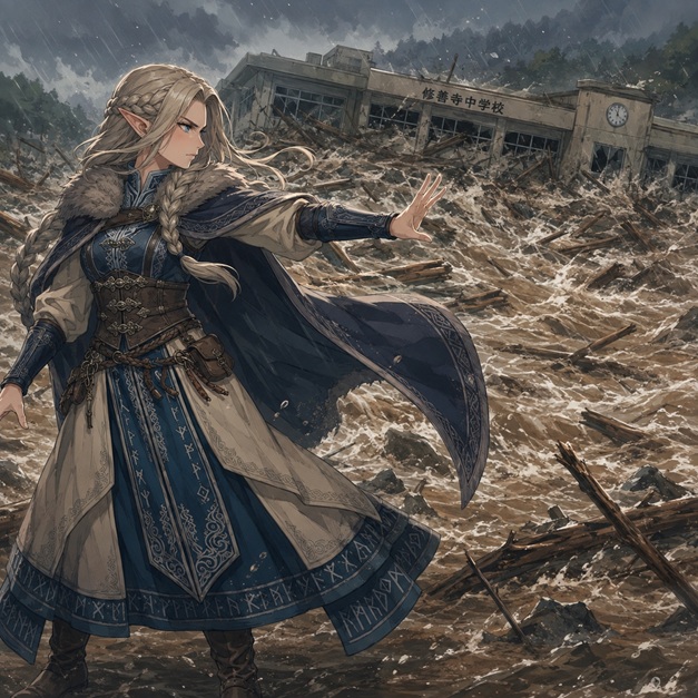 狩野川台風（アイダ）の擬人化キャラクター