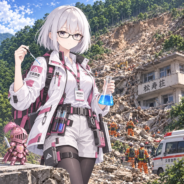 地附山地すべりの擬人化キャラクター