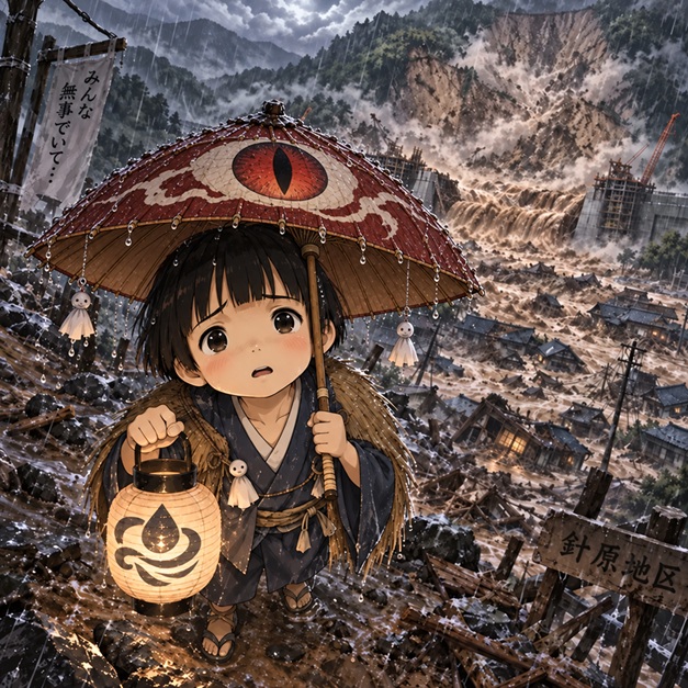 針原地区土石流の擬人化キャラクター