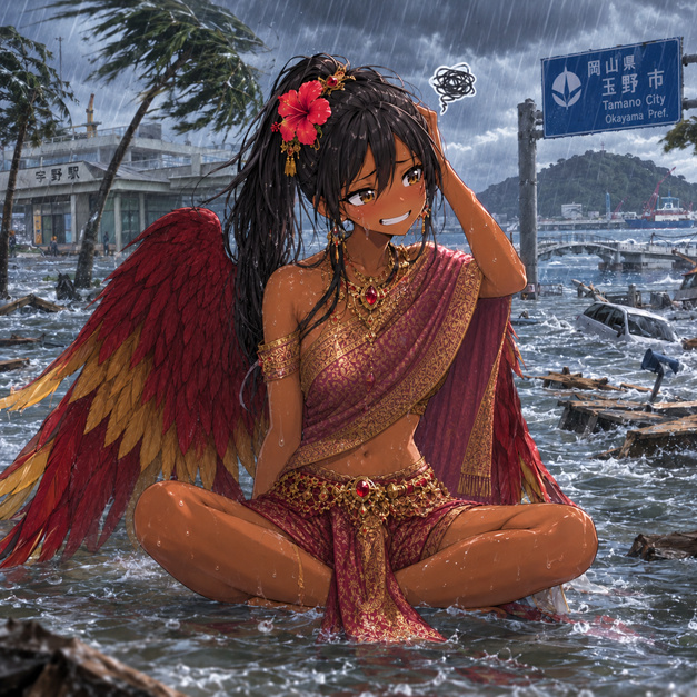 台風16号（チャバ）の擬人化キャラクター