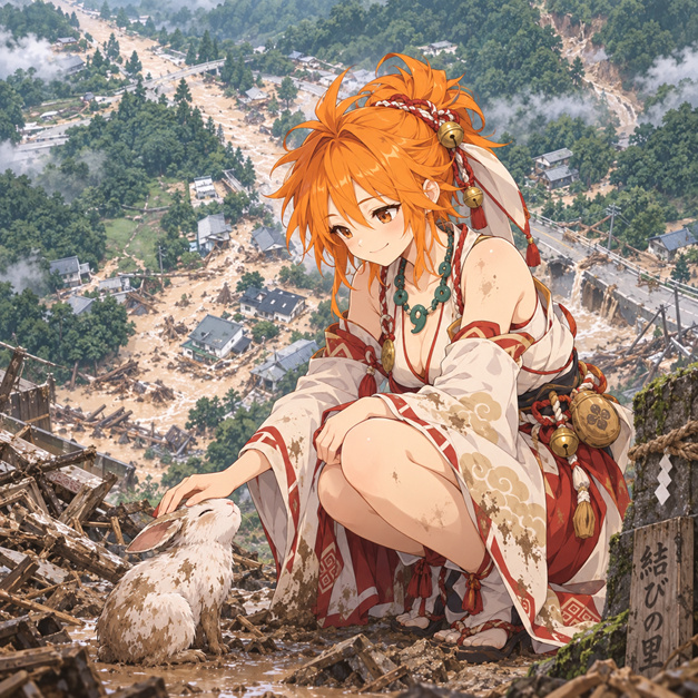 中国・九州北部豪雨の擬人化キャラクター