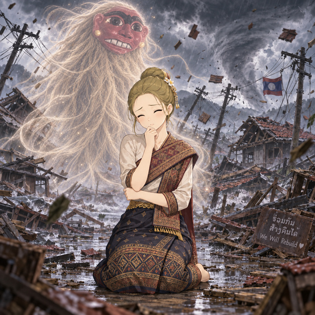 台風15号（ファクサイ）の擬人化キャラクター
