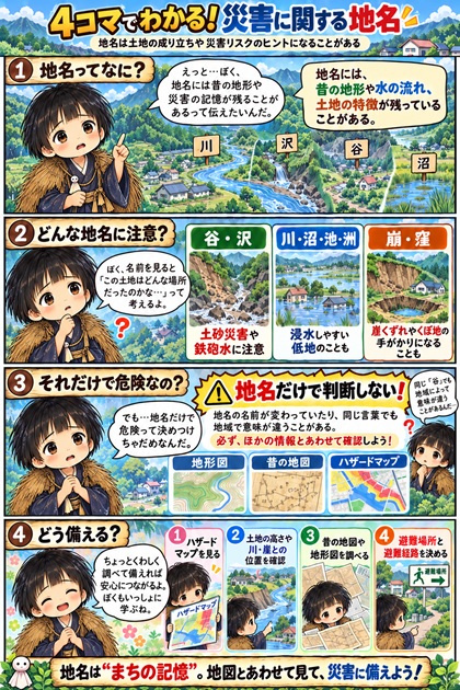 災害に関する地名