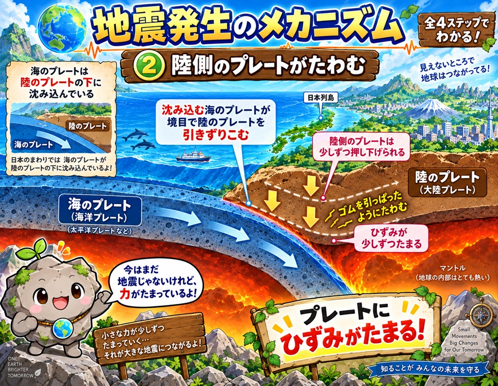 STEP2 陸側のプレートがたわむ