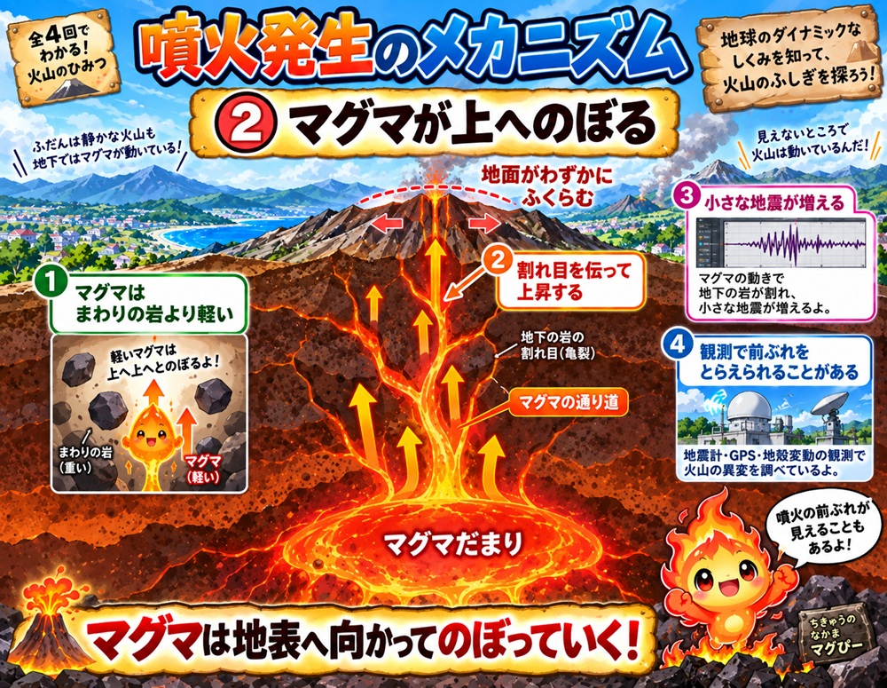 STEP2 マグマが上へのぼる